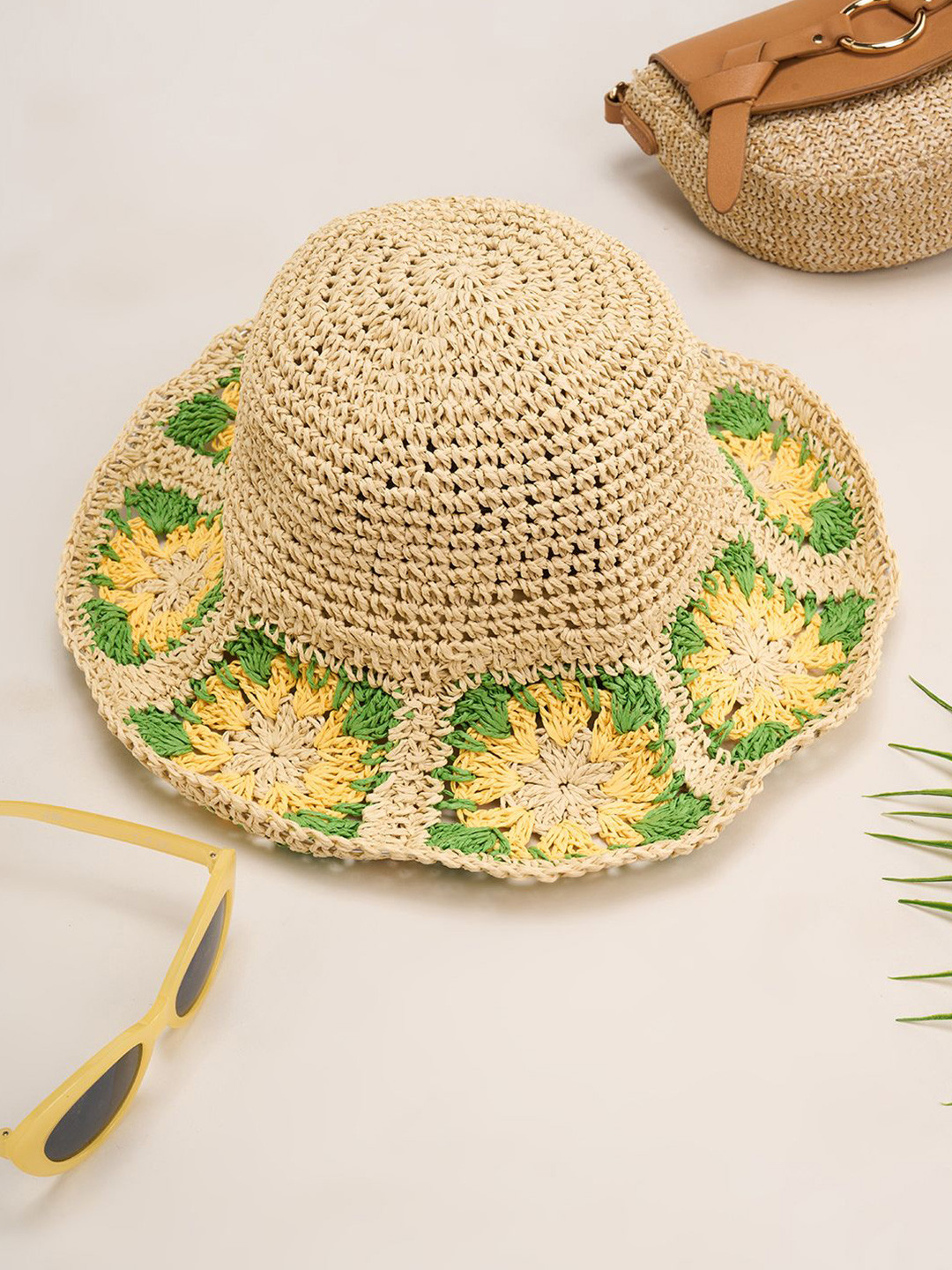 Forever Glam by Pantaloons Embroidered Canvas Sun Hat