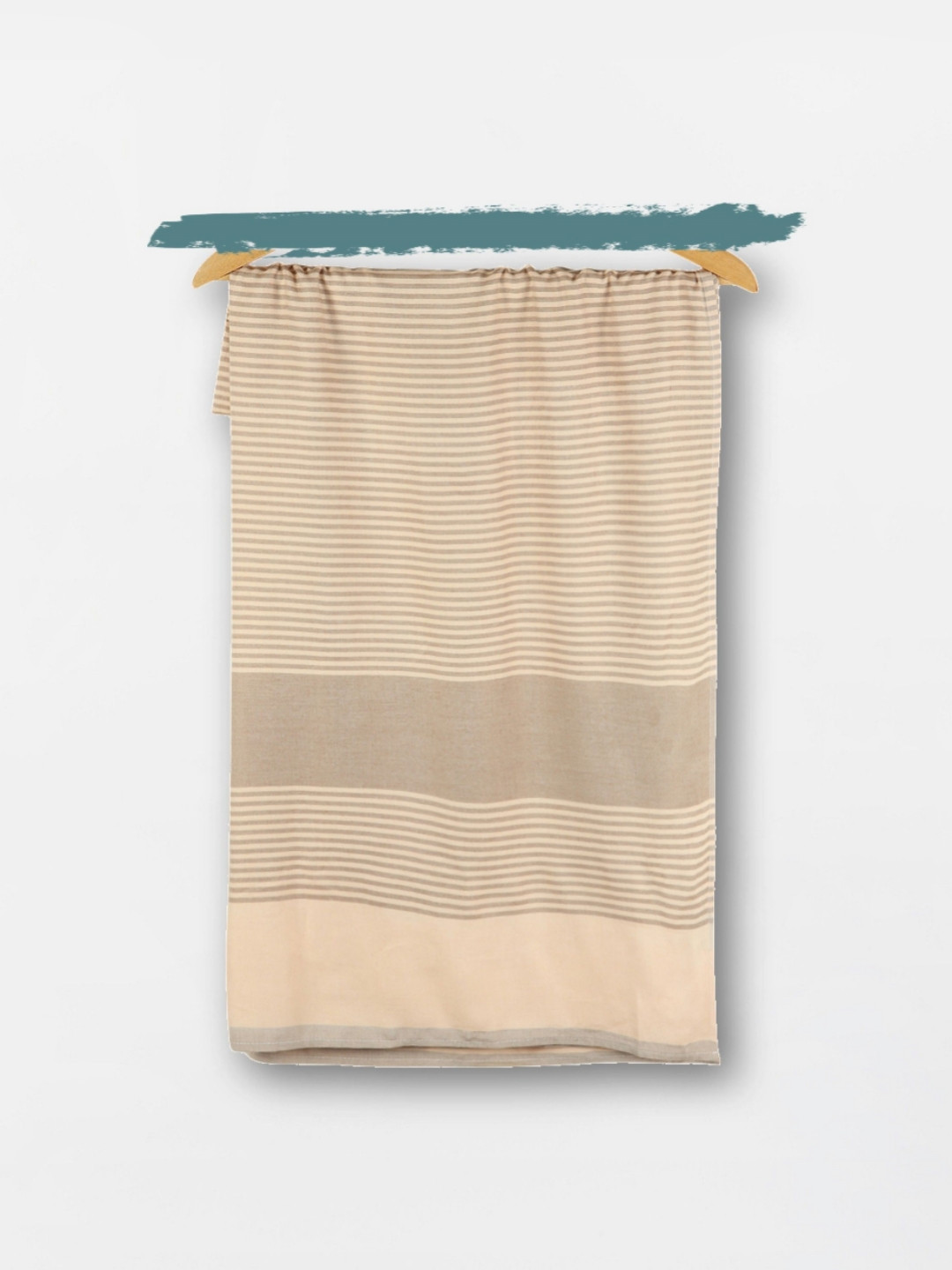 ZAHYA Beaver And Alomond 1 Striped Pure Bamboo Highly Absorbent 250 GSM Bath Towel