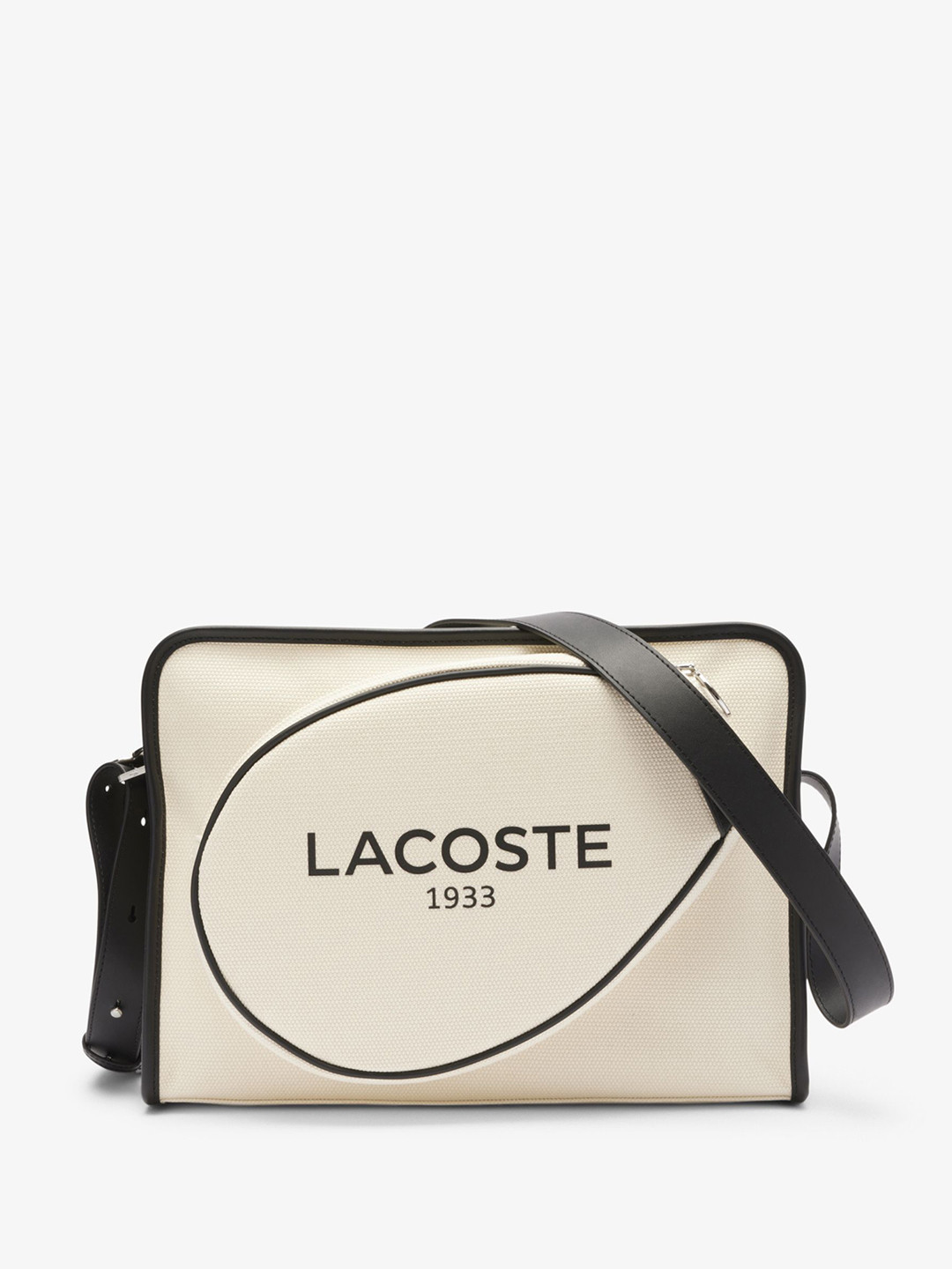 Lacoste Printed Structured Shoulder Bag with Applique