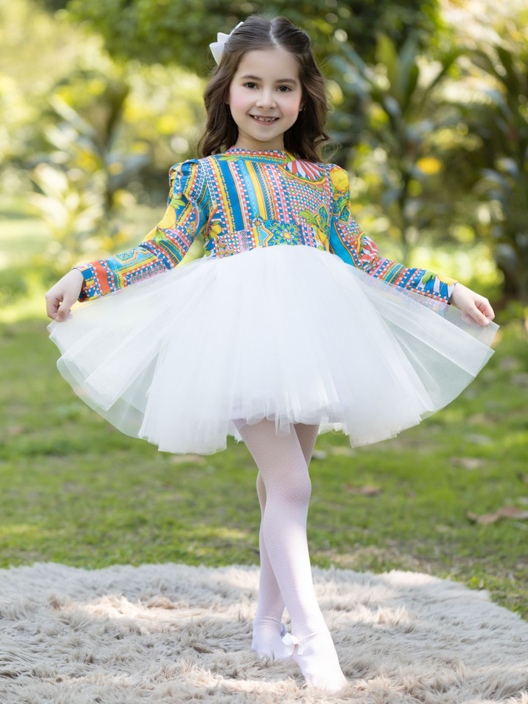 THE PONY & PEONY CO. Bell Sleeve Fit & Flare Dress