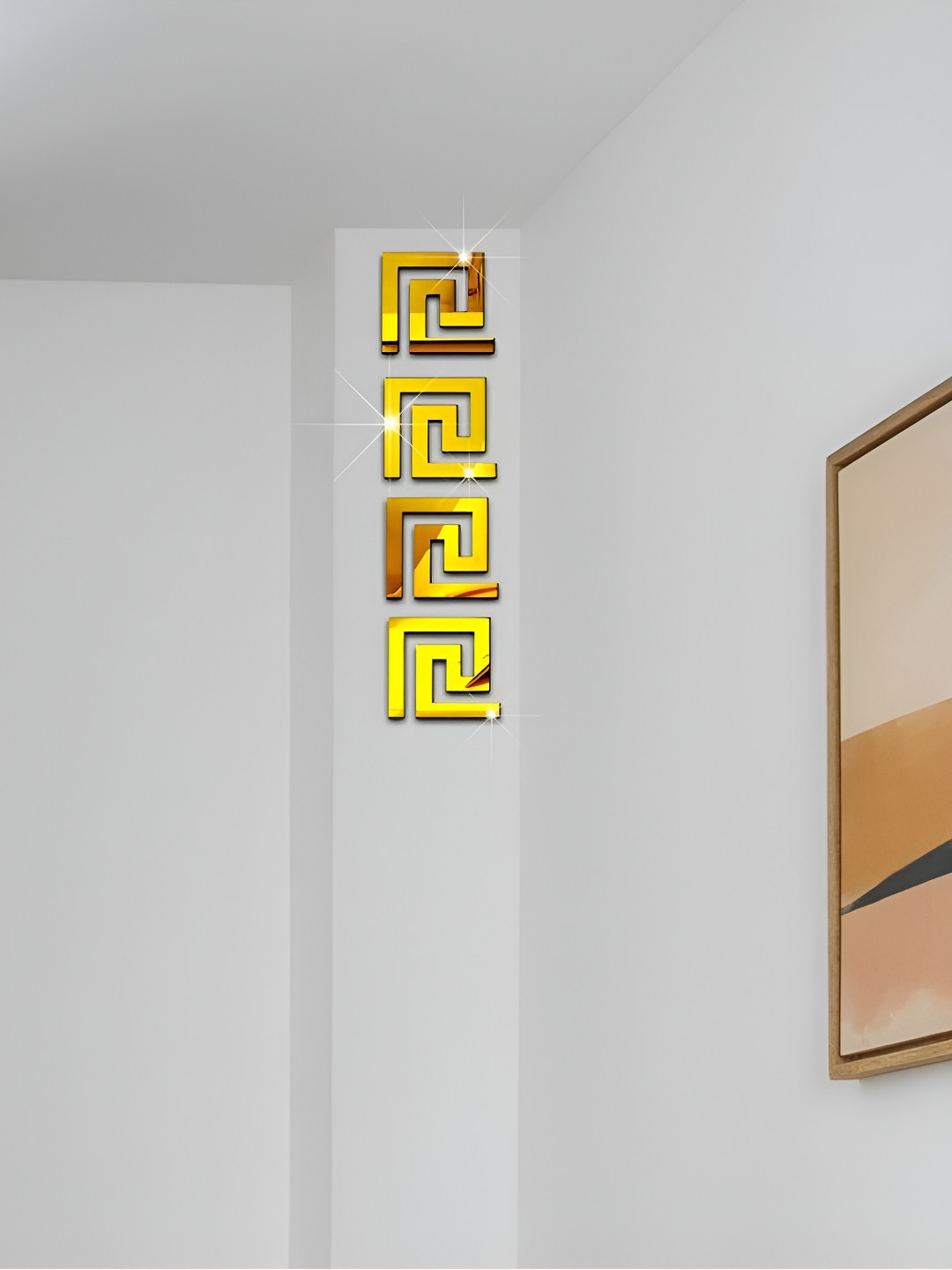 VAH Kya Bat Hai !! Mirror 3D Stickers Glass Matte Sticking Hall Wall Plates-4.4In