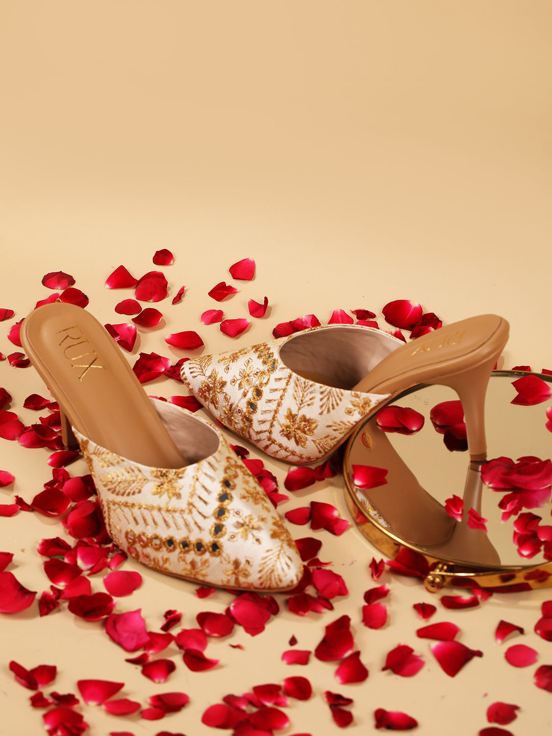RUXBYPAYAL Embellished Party High-Top Stiletto Sandals