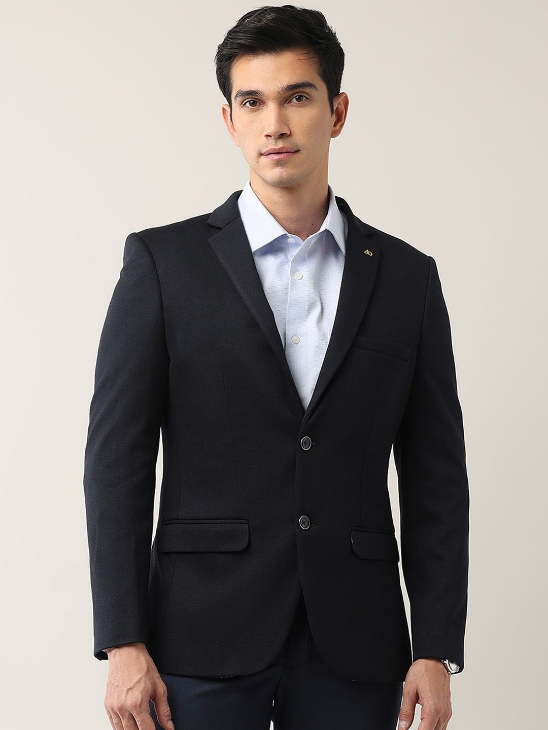 AD By Arvind Single-Breasted Tailored-Fit Formal Blazer