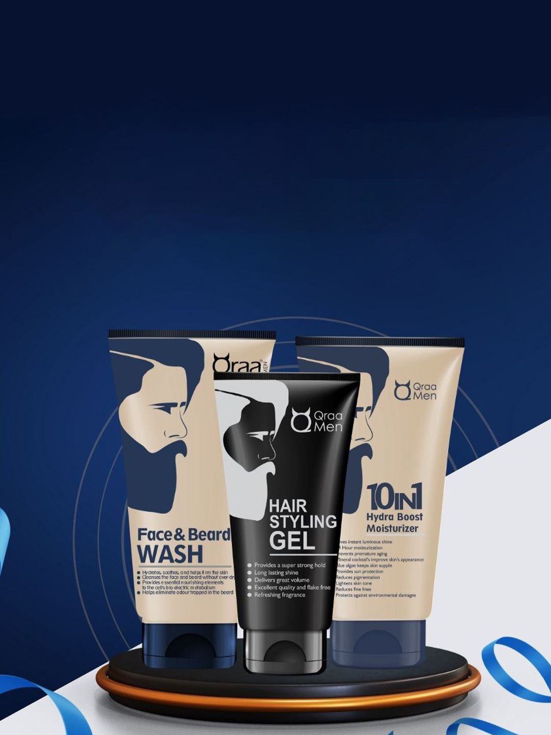 Qraa Set Of 3 Grooming Gift Set - 100g Each