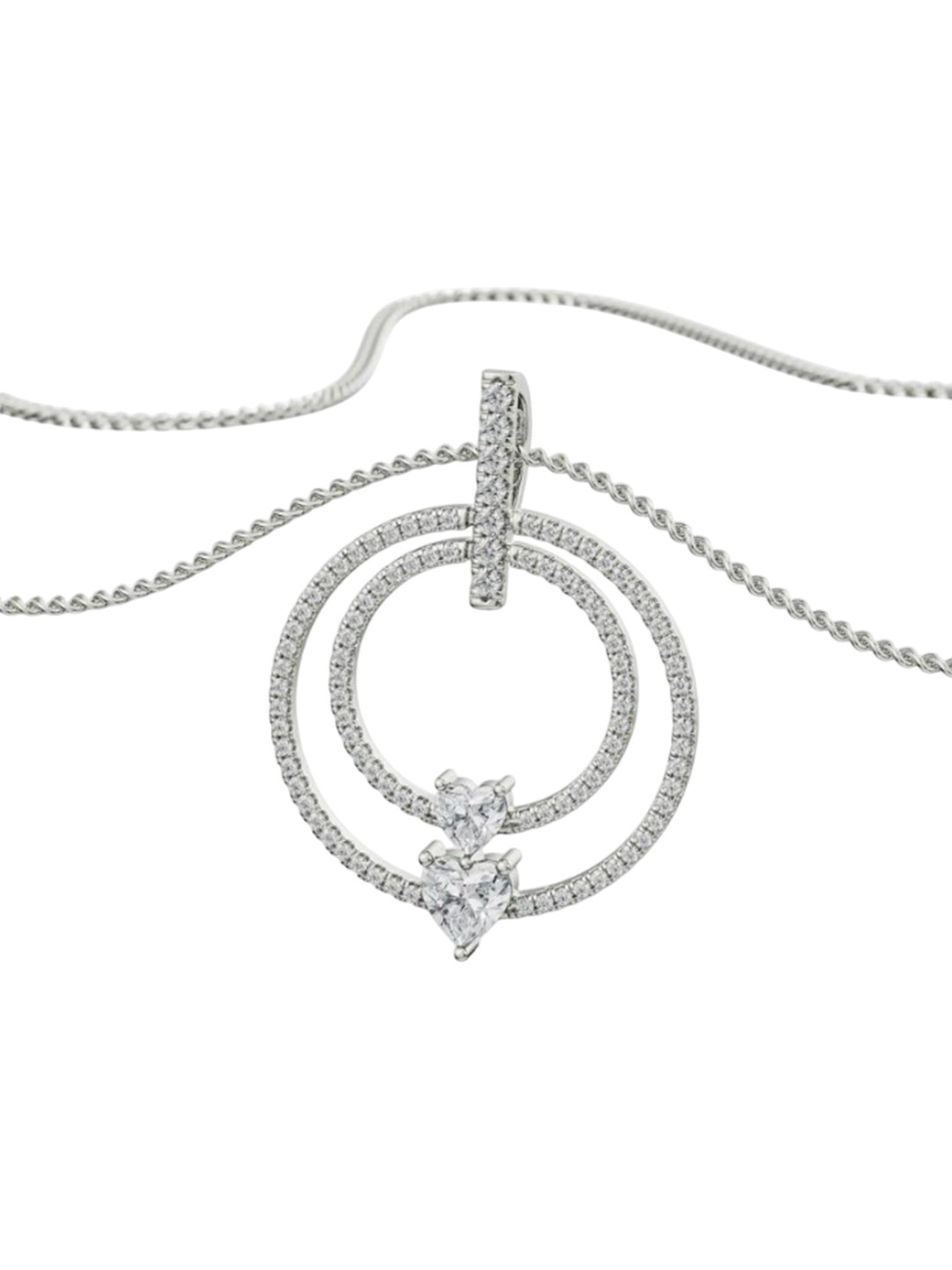 Emori Circle Heart Lab Diamond in 14KT Gold Pendant