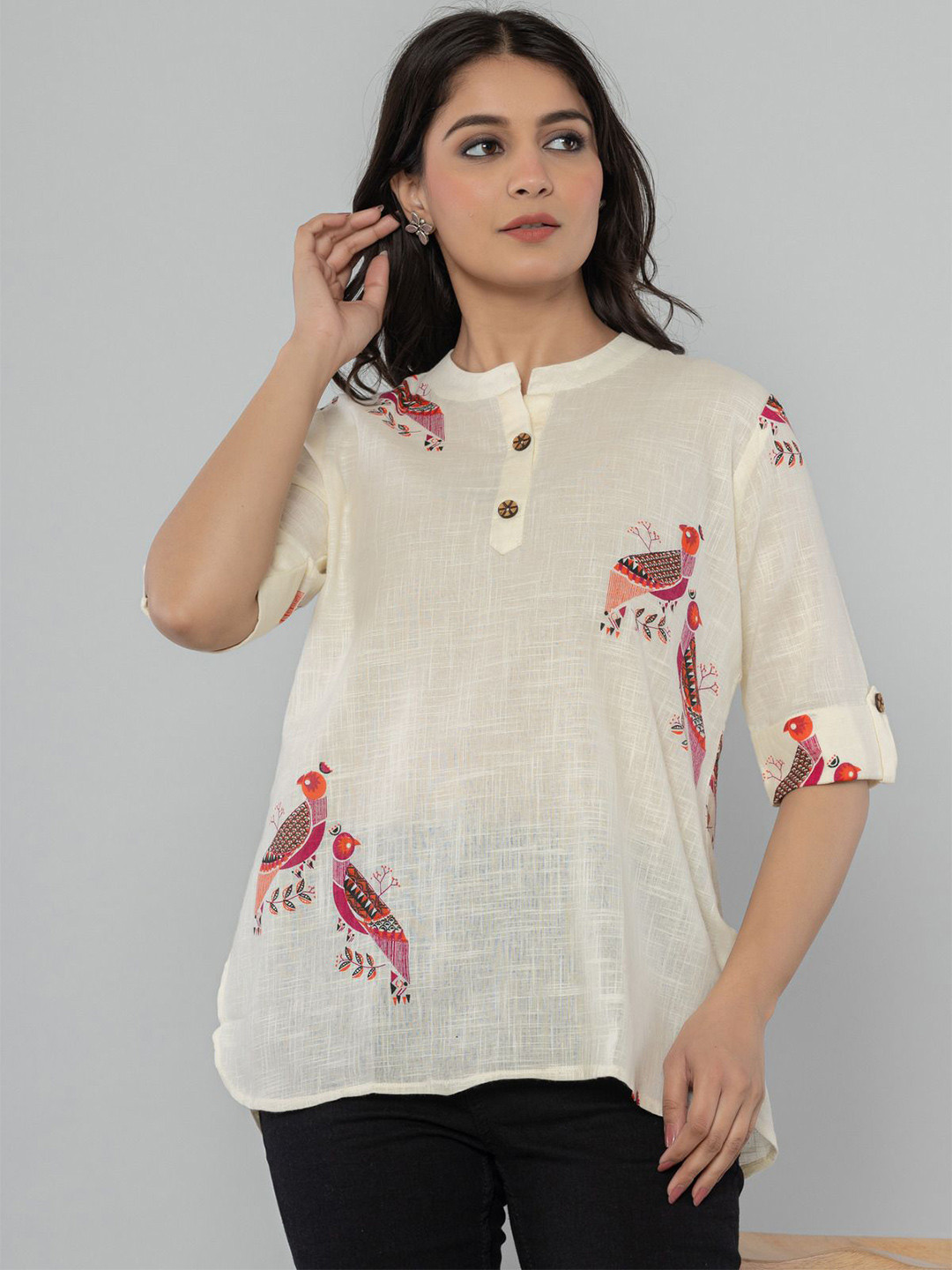 SHOOLIN Women Classic Opaque Formal Shirt