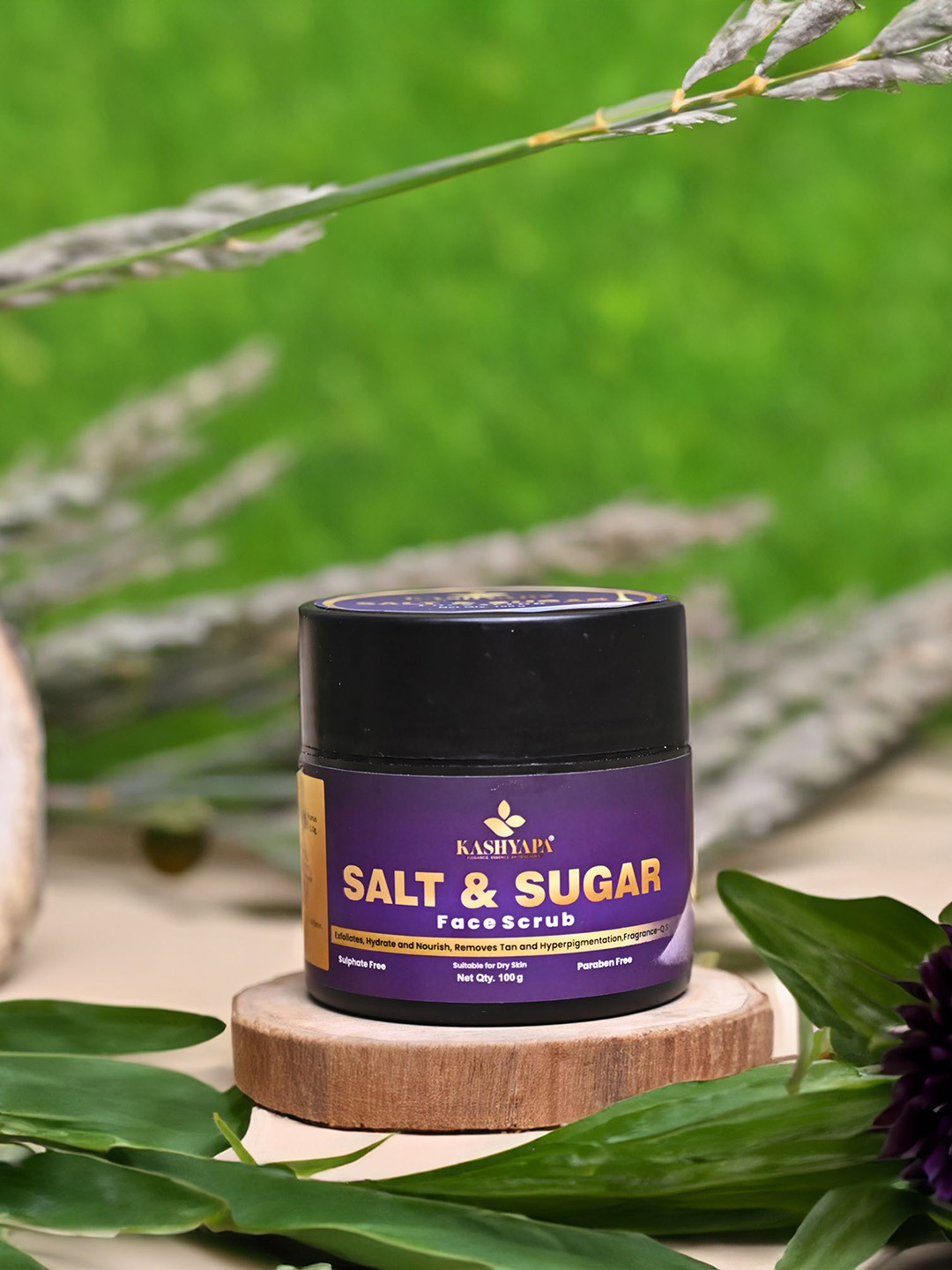 Kashyapa Unisex Salt and Sugar De-Tan & Hyperpigmentation Face Scrub - 100 g