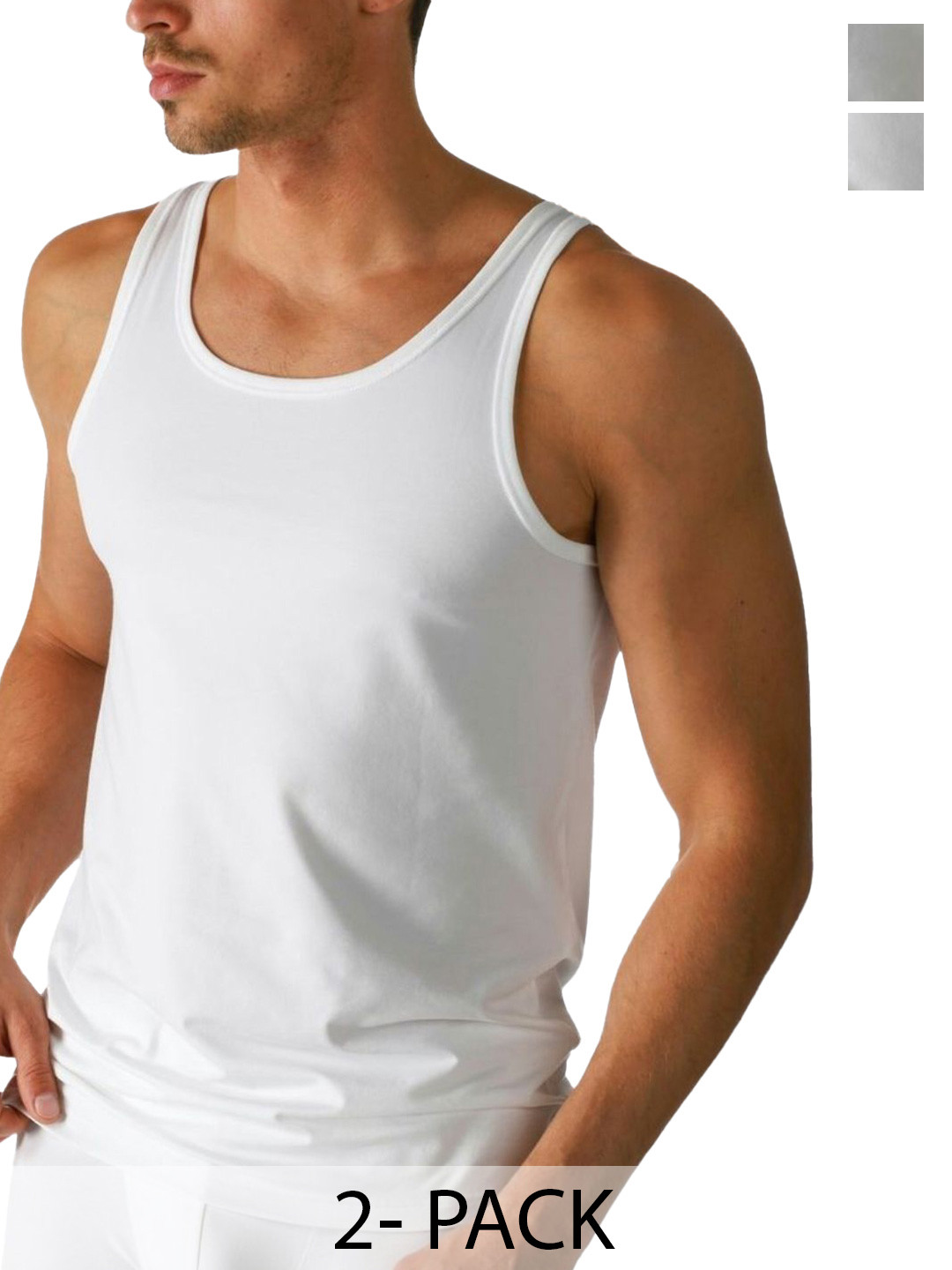 Yuneek Pack Of 2 Combed Cotton Undershirt Vests COTTON-VEST-02-M