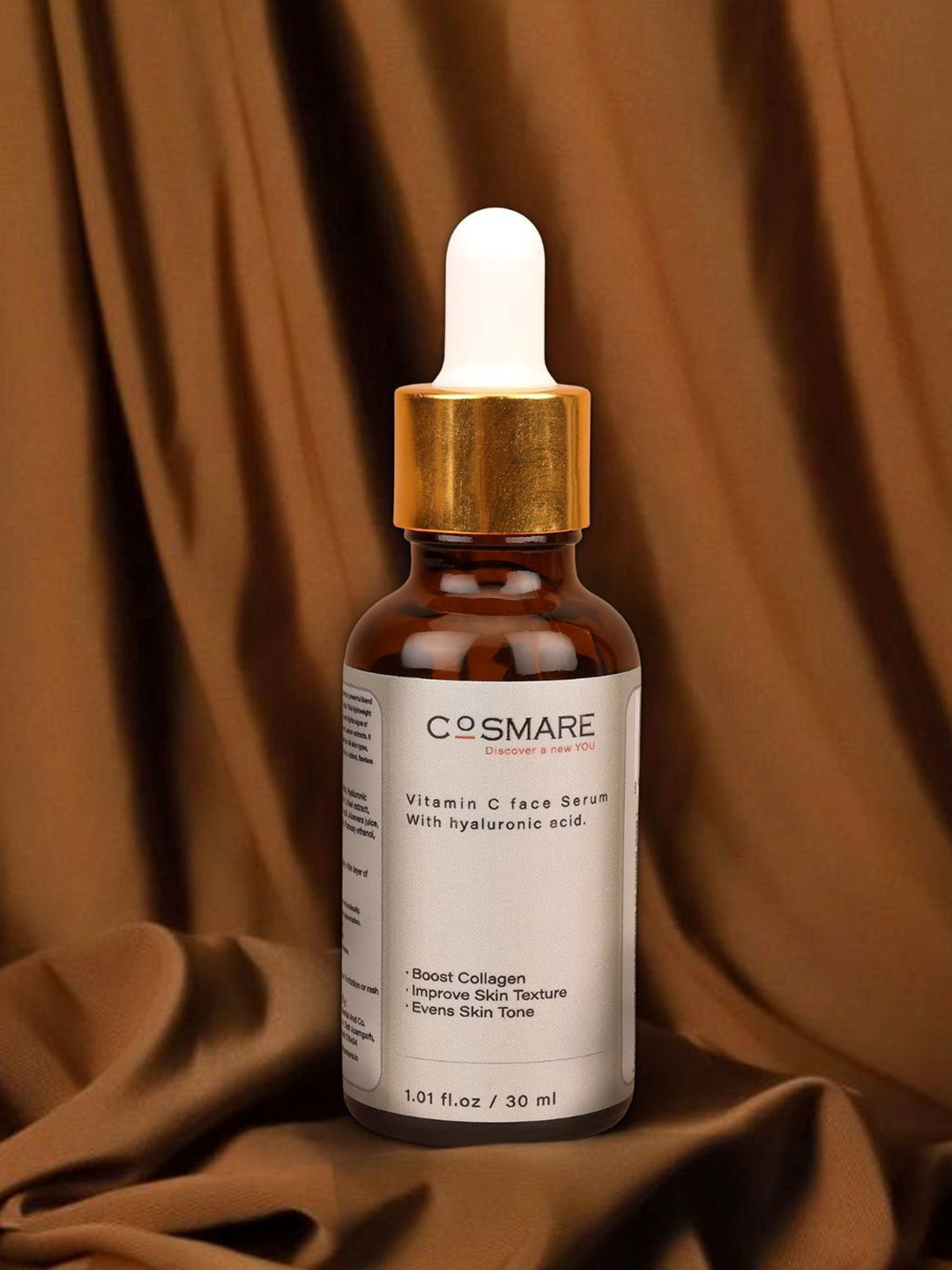 COSMARE Vitamin C Face Serum With Hyaluronic Acid For Brightening - 30 ml
