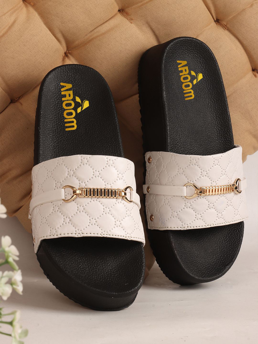AROOM Wedge Sandals with Buckles