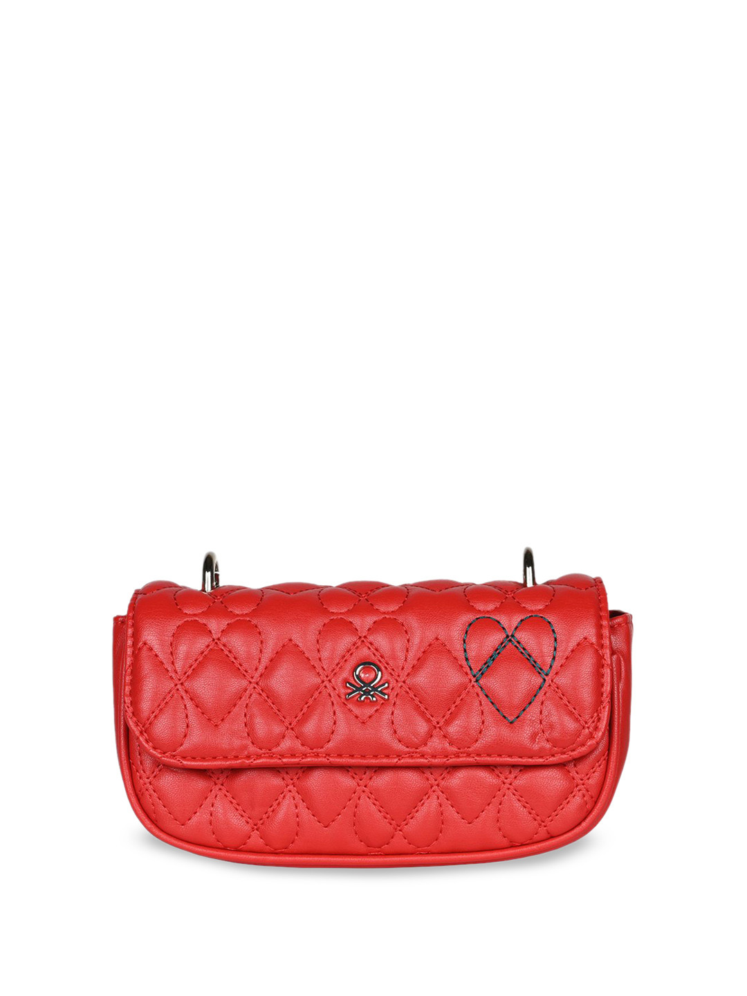 United Colors of Benetton Textured Oversized Bucket Handheld Bag with Applique