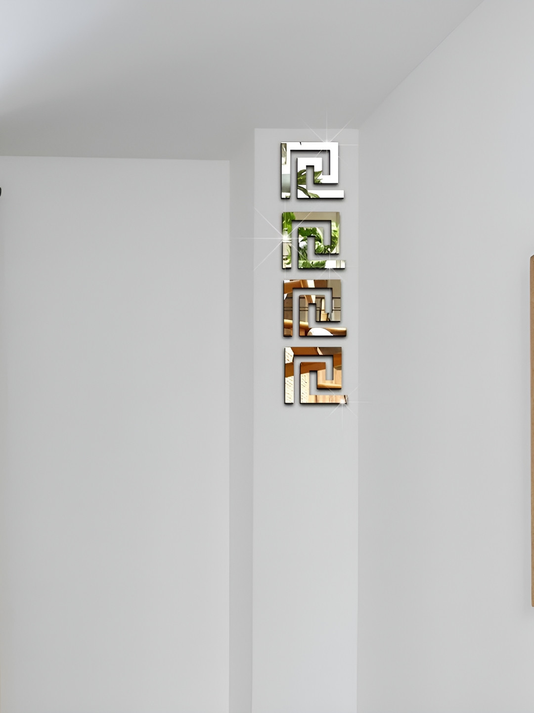 VAH Kya Bat Hai !! Mirror Stickers Glass Matte Sticking Hall Wall Plates-3.9In