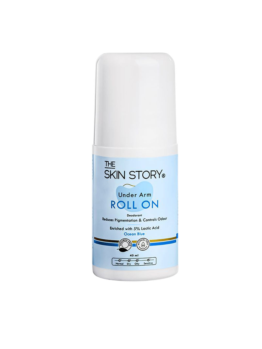 THE SKIN STORY Under Arm Roll On With 5% Lactic Acid For Removes Pigmentation - 40 ml