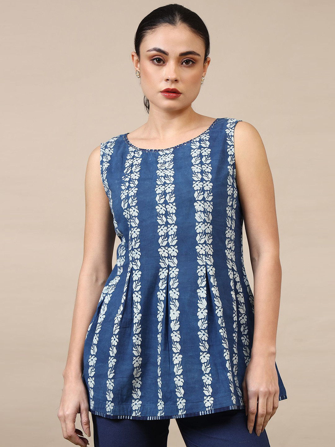 Folk Song Print Cotton Top