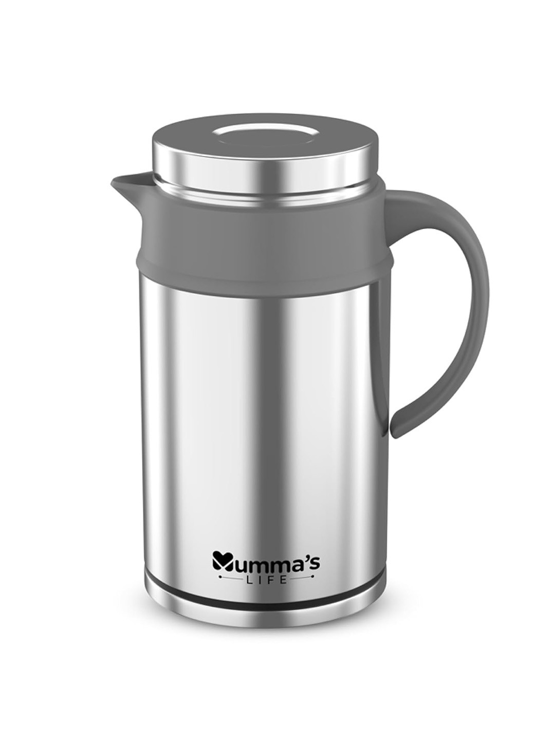 Mumma's Life Silver-Toned 1 Pieces Stainless Steel Kettle 1500 ML