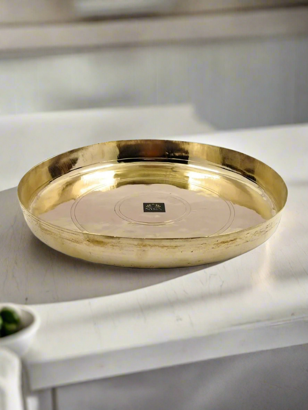 Nyra Kitchenware Gold-Toned 2025 1 Pieces Brass Dishwasher Safe Plates