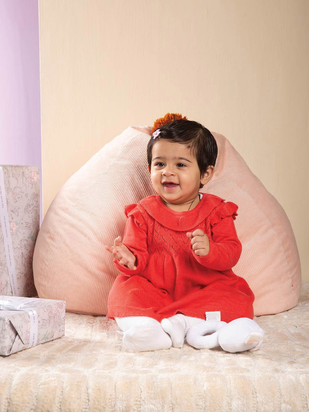 THE BABY TRUNK Kids Woollen A-Line Dress