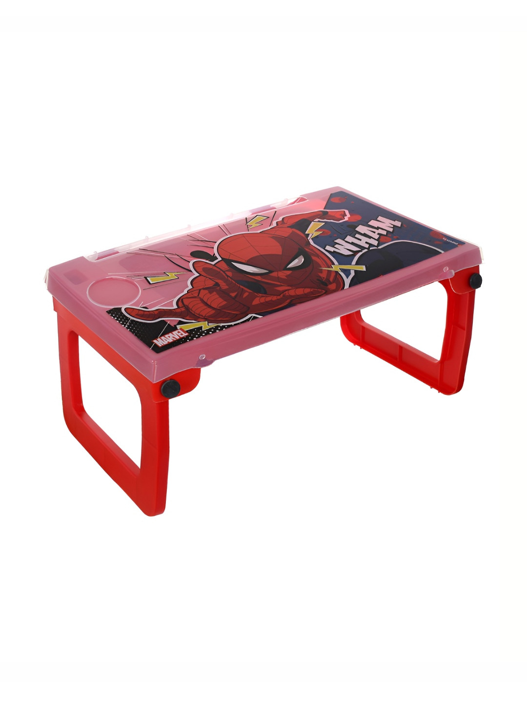 Kuber Industries Multiuses Spidermen Print Plastic Study Desk Laptop Table With Camparment