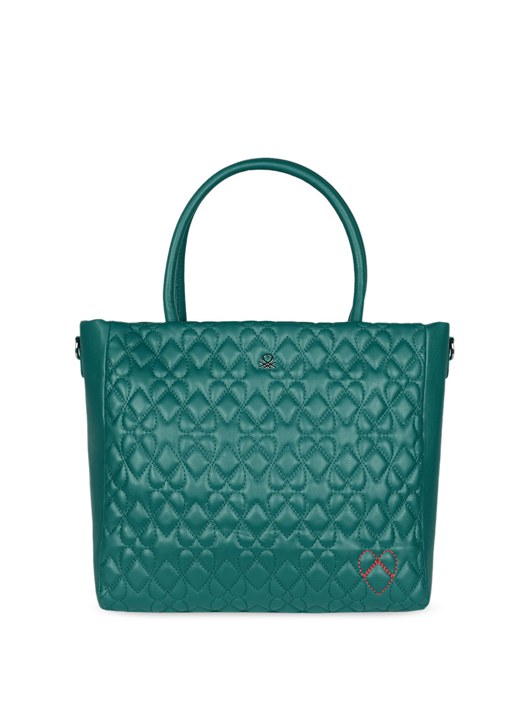 United Colors of Benetton Structured Shoulder Bag with Quilted