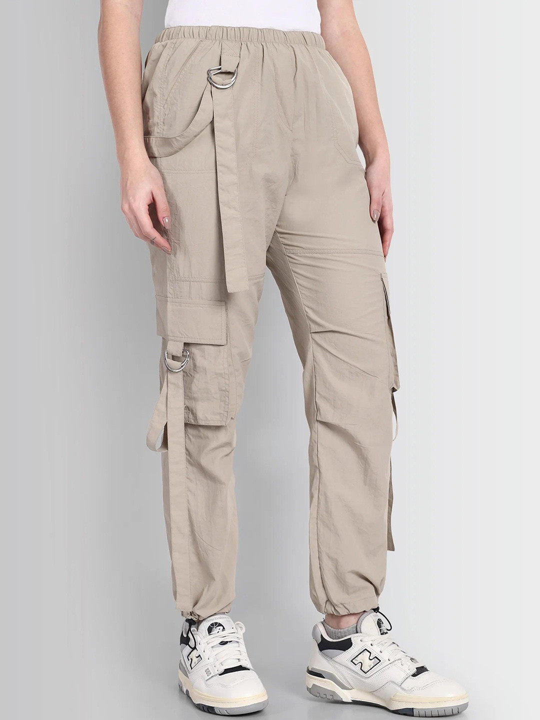 DCYPHR Mid-Rise 6 Pocket Regular Fit Flat-Front Cotton Cargos