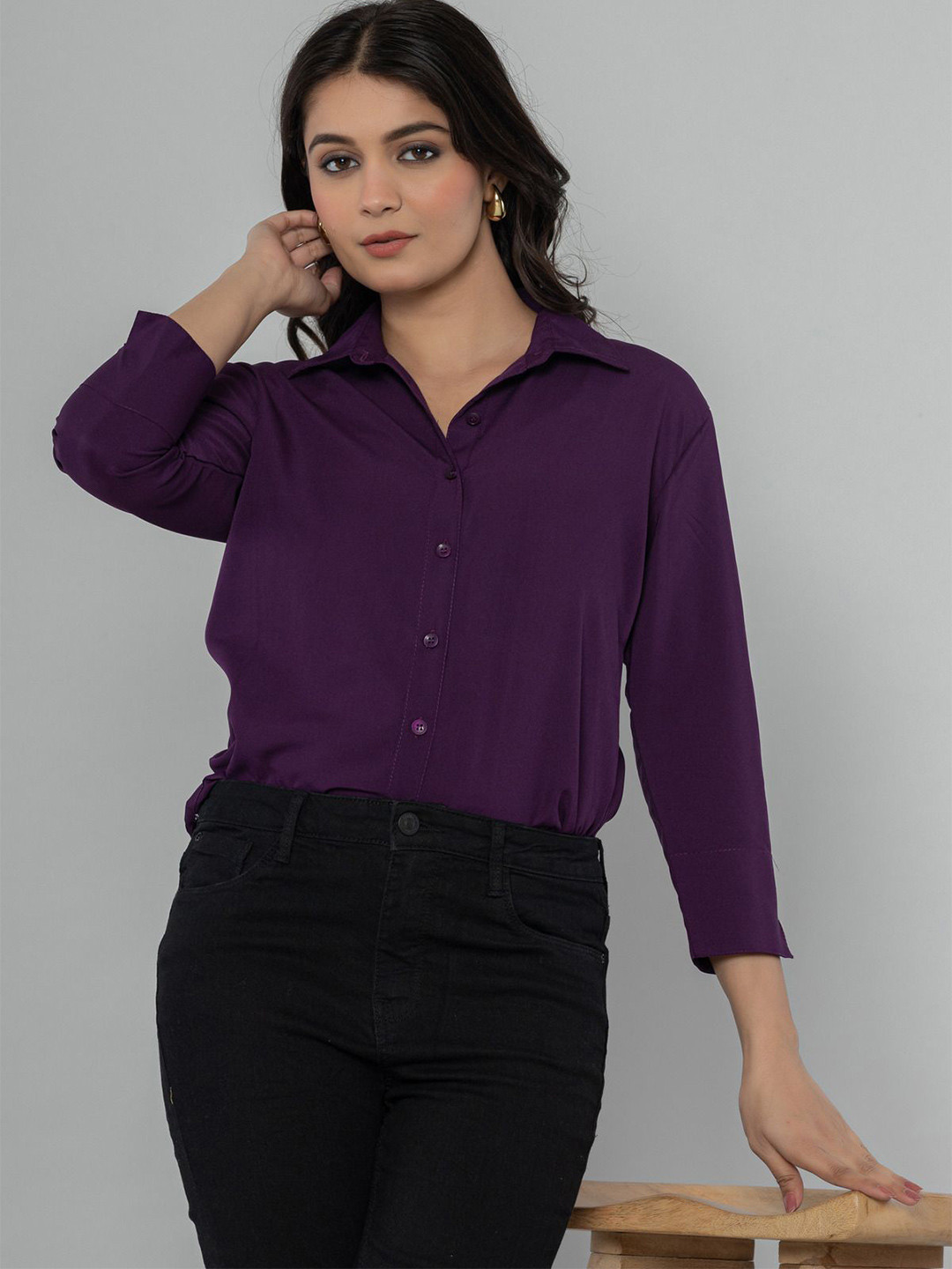 SHOOLIN Classic Regular Fit Slim Collar Formal Shirt