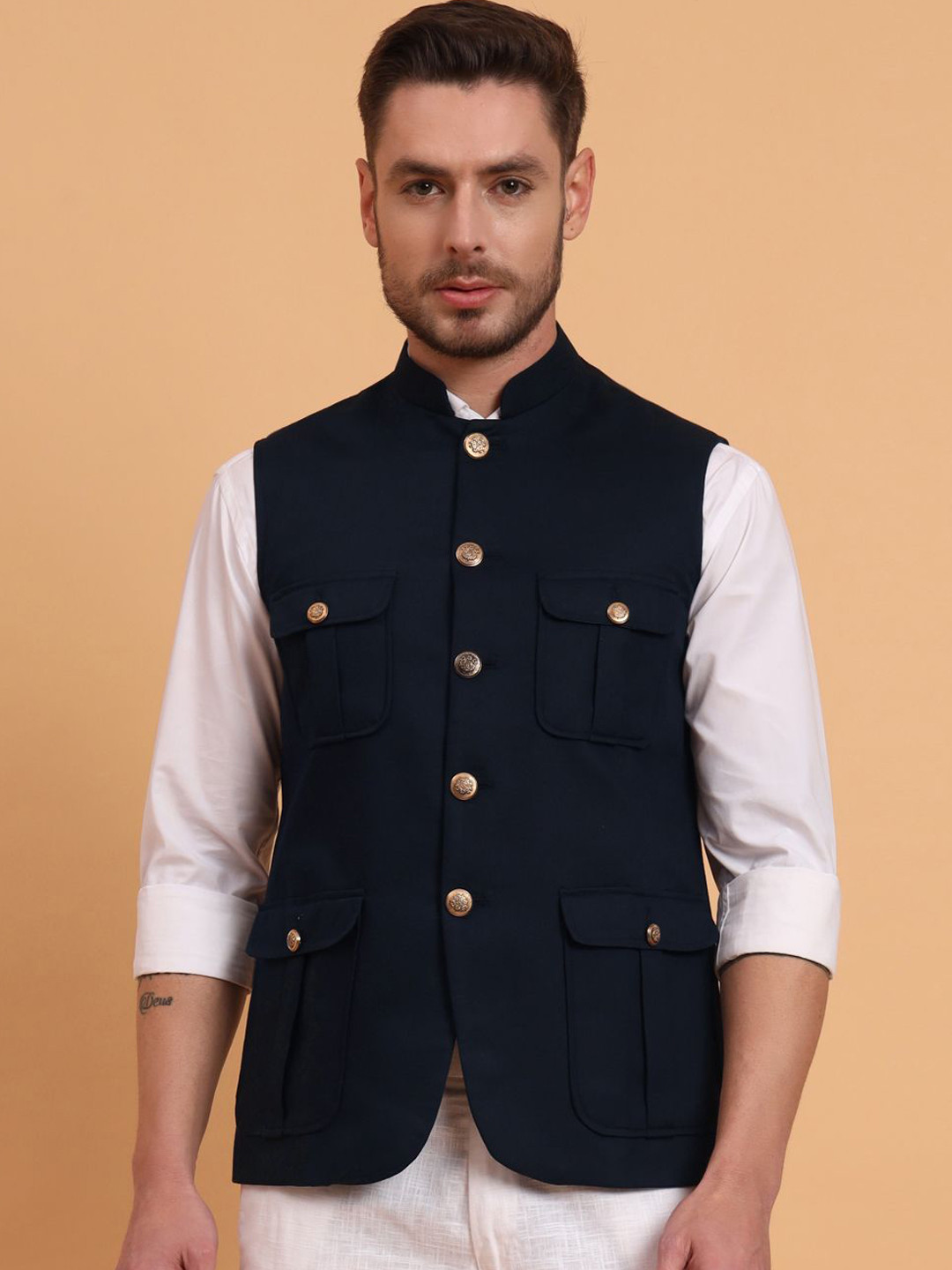 Aspriya Pure Cotton Bandhgala Jacket