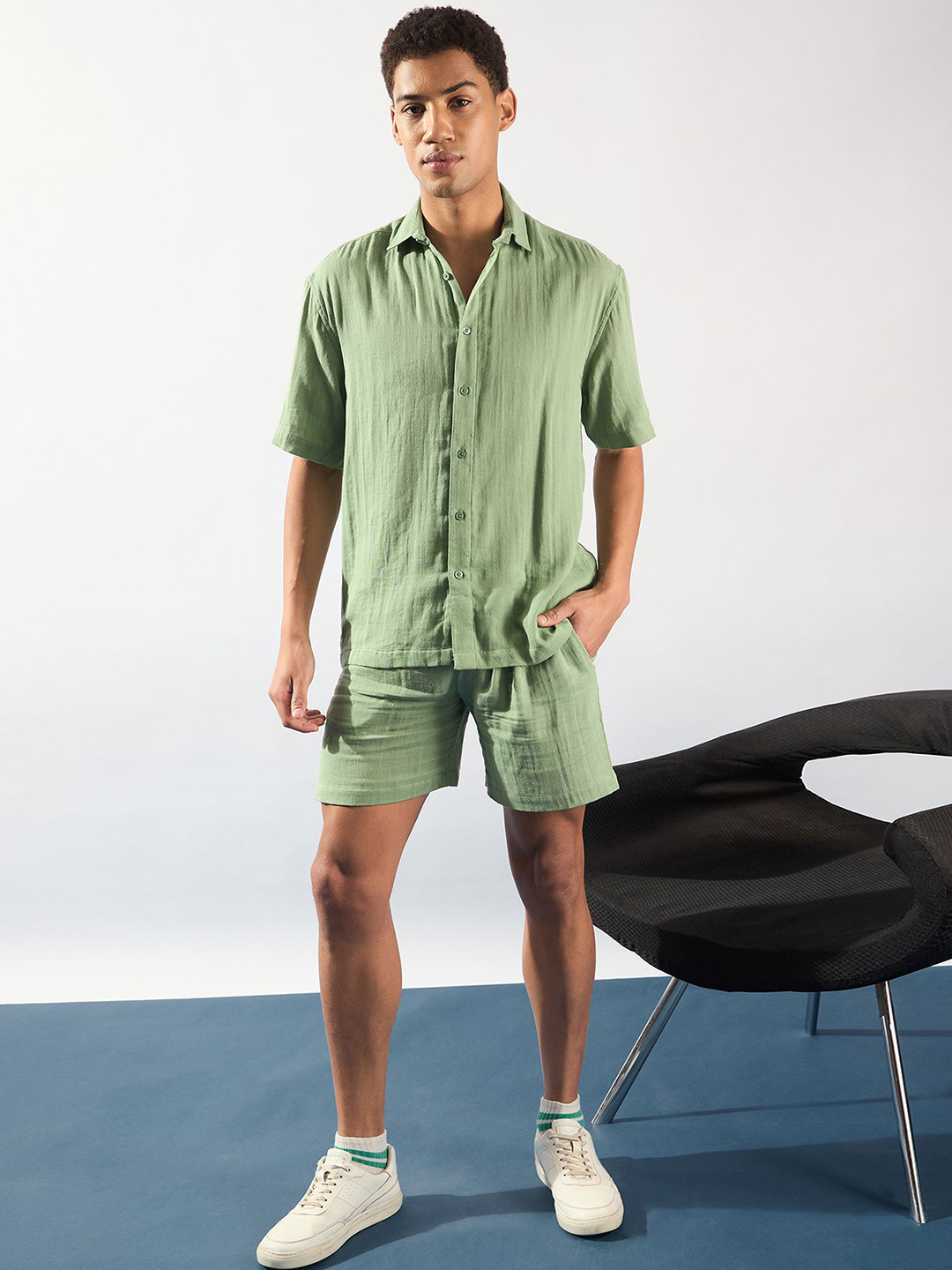 DENNISON Muslin Double Gauge Cotton Oversized Co-ord Set