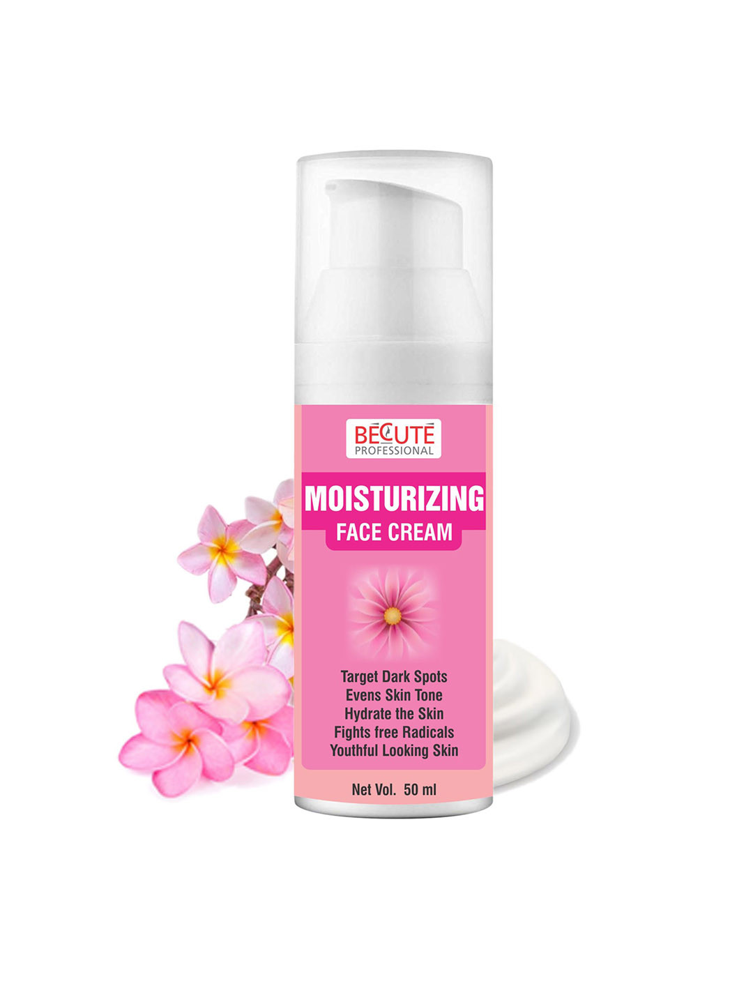BECUTE Professional Moisturizing Face Cream Gel With Rose Extracts For Wrinkles - 50 ml
