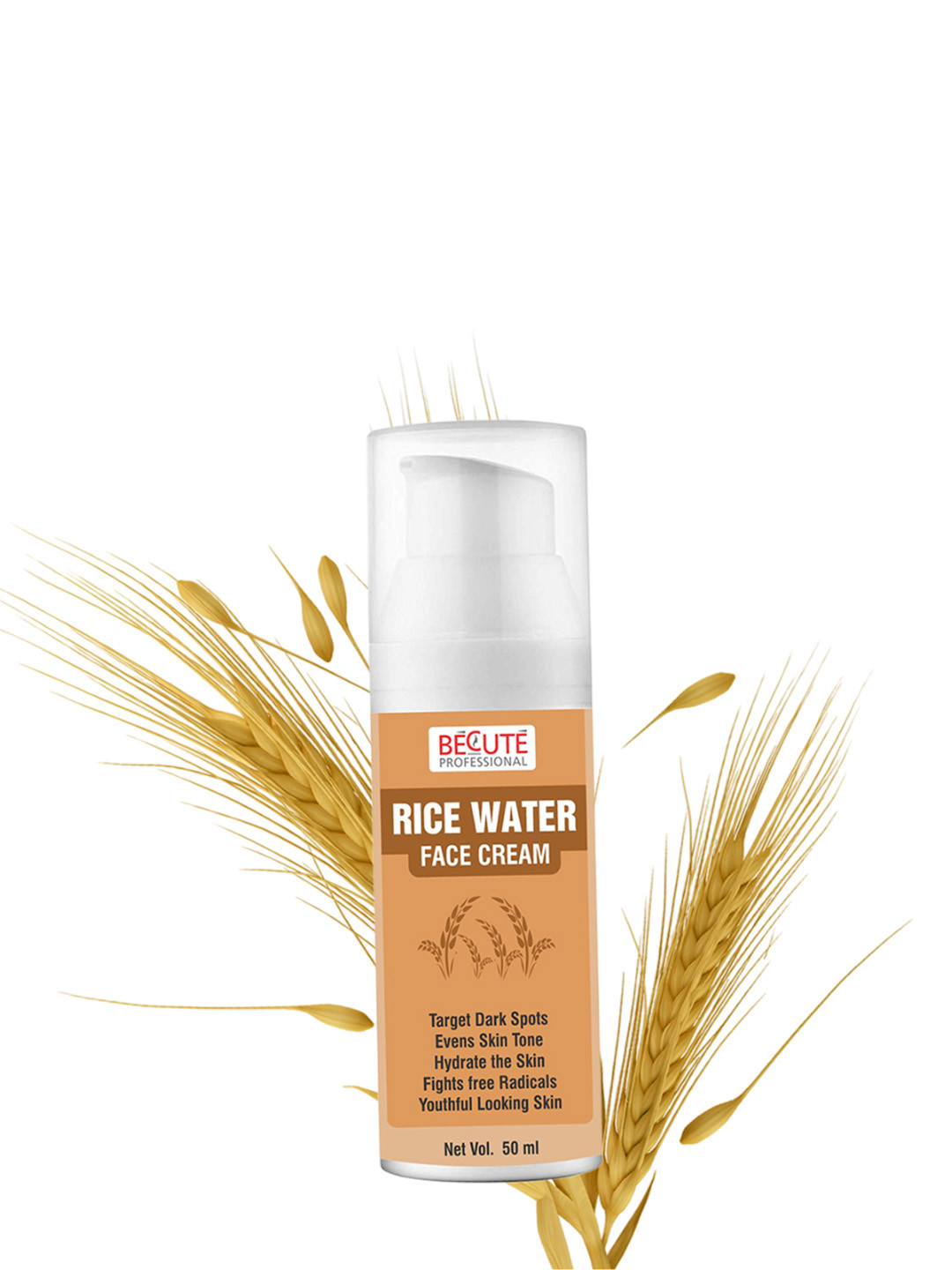 BECUTE Professional Rice Water Face Cream For Dark Spots - 50 ml