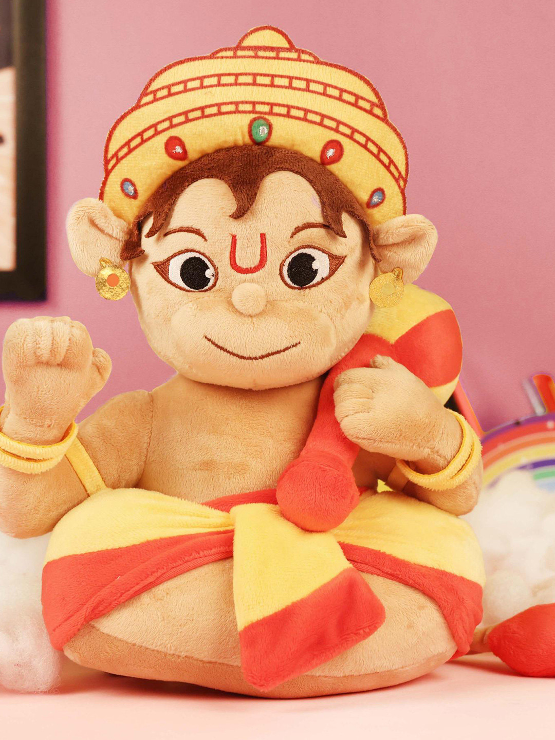 AURBO Kids Mantra Chanting Baby Hanuman Musical Soft Plush Toy