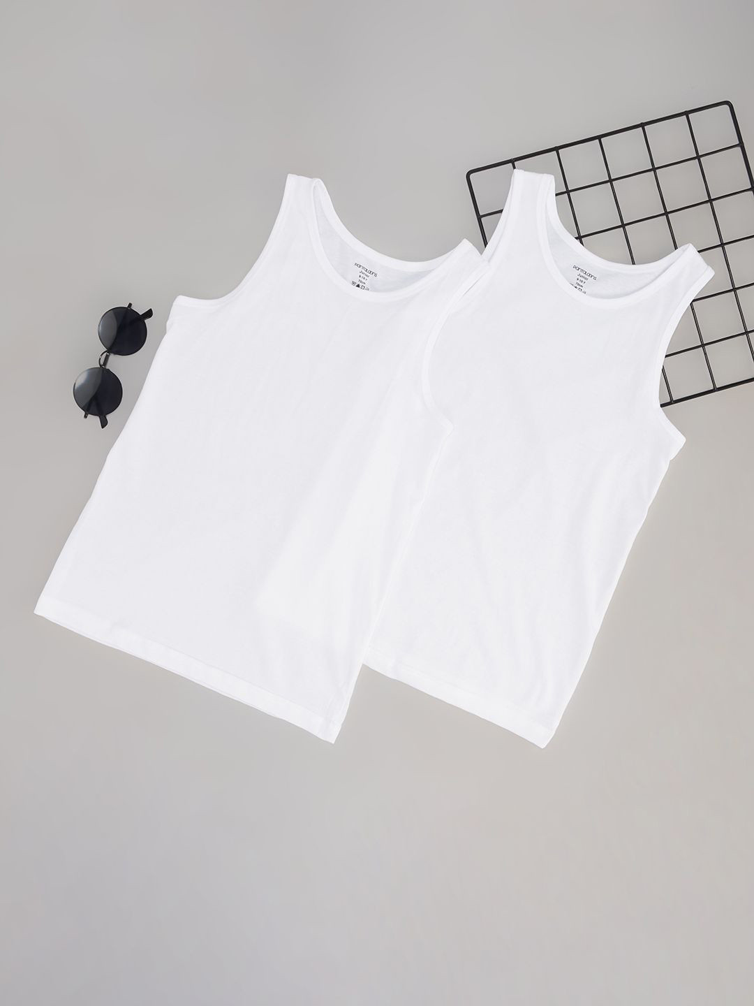 Pantaloons Junior Boy Pack Of 2 Solid Vests