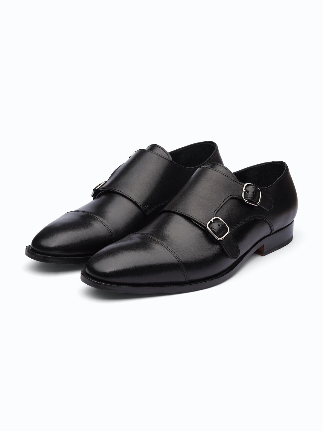3DM Lifestyle Men Formal Leather Monk Shoes