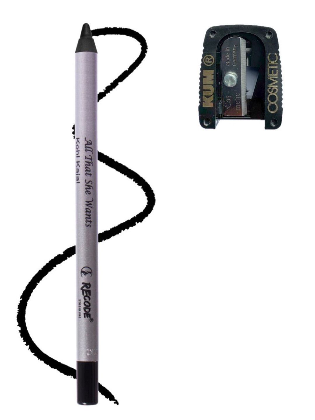 Recode All That She Wants Kohl Kajal Pencil With Sharpener - Black