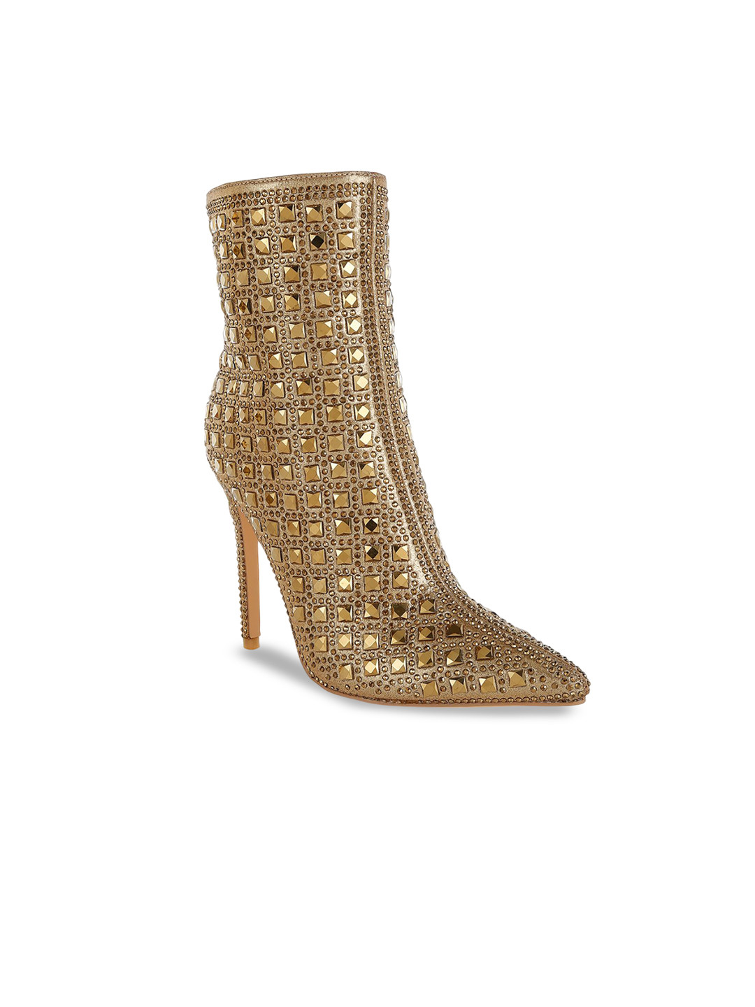 London Rag Women Pointed Toe Rhinestones Stiletto Boots