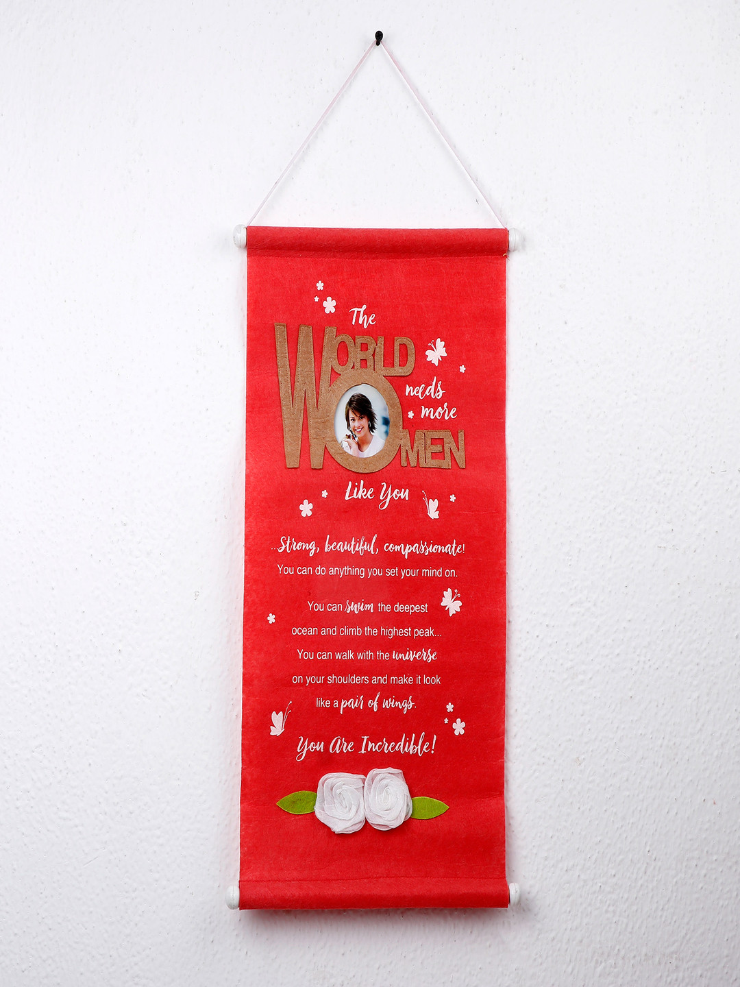 Archies Super Woman Scroll Fabric Matte Hanging Hall Wall Hangings-17.7In