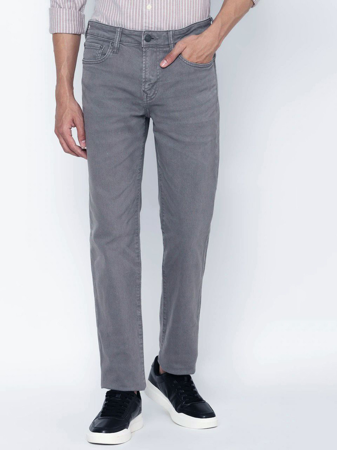 fineblu Men Highly Distressed Stretchable Mis Rise Jeans