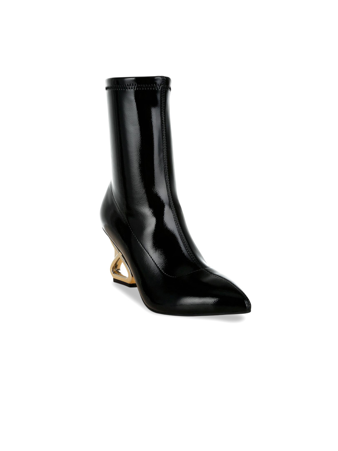 London Rag Women Fantasy Heel Patent Faux Leather Boots