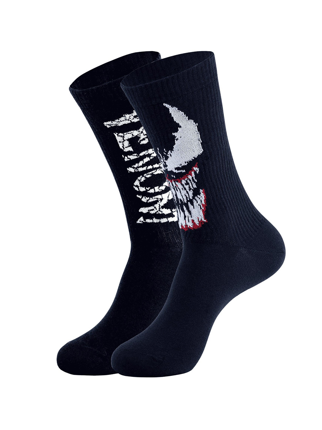 Socksxpress Men Marvel Venom Pack of 2 Patterned Calf-Length Socks