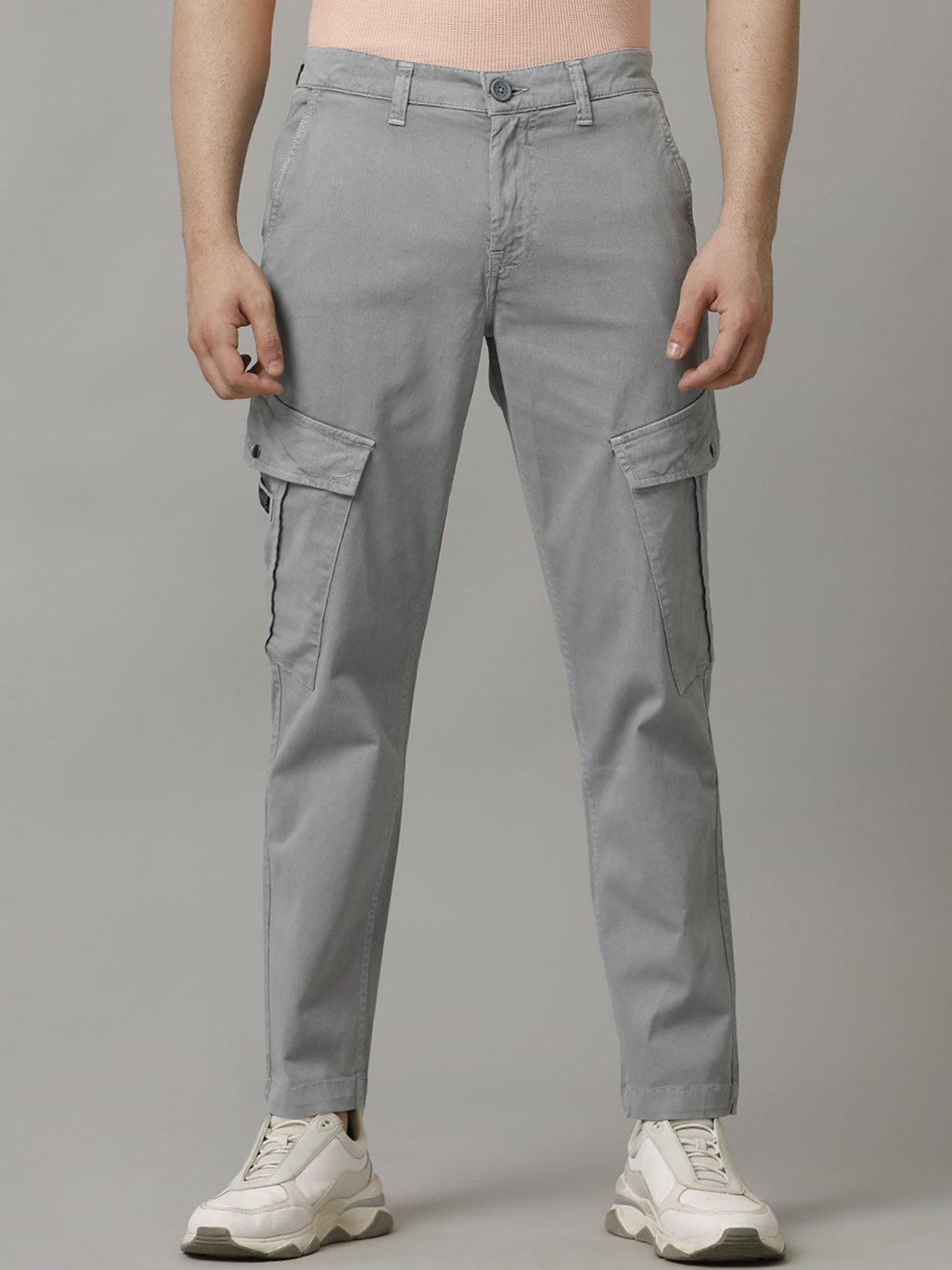 Voi Jeans Men Cargos Maharishi Non Denim Regular Fit Cotton Trousers