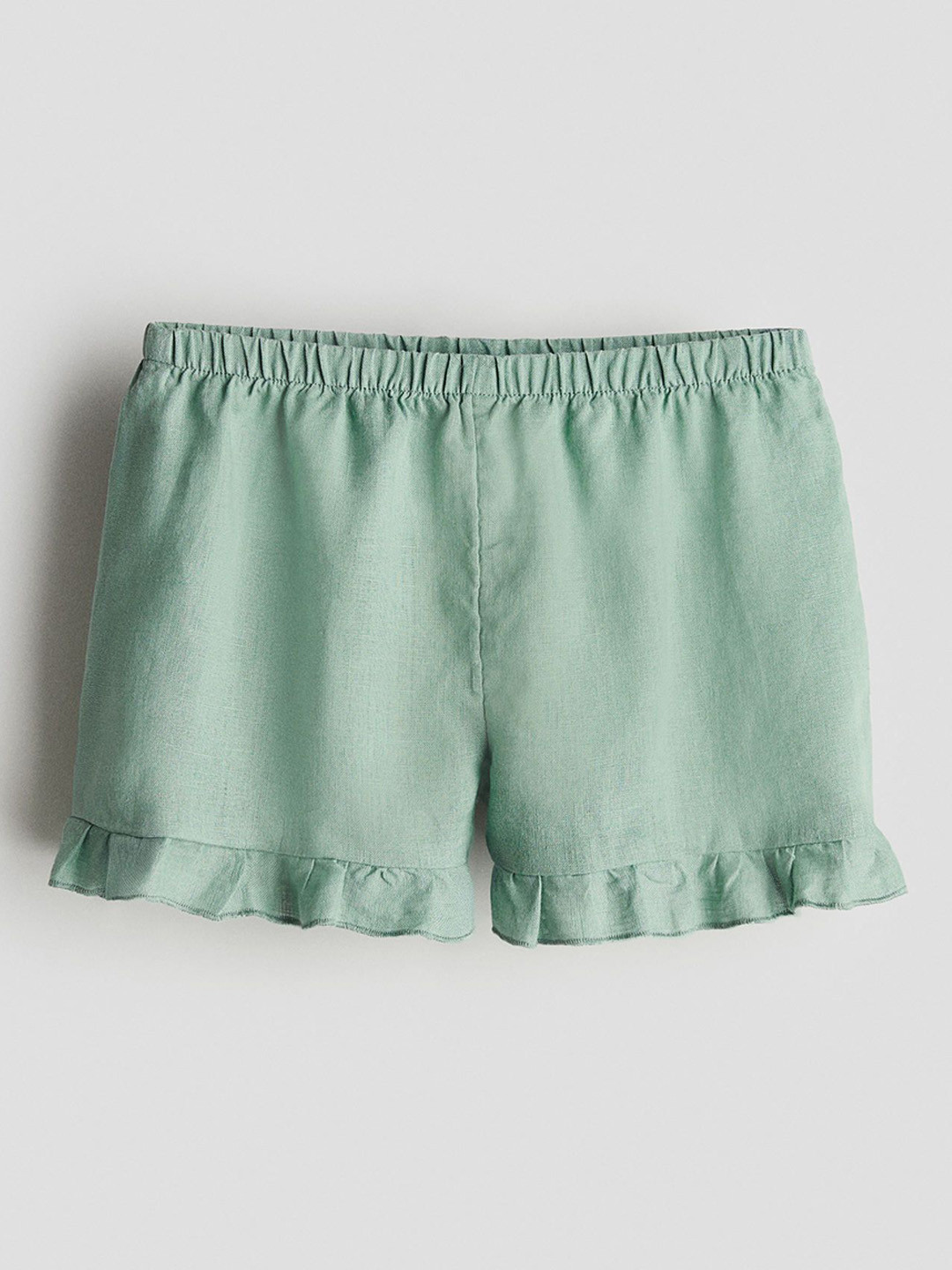 H&M Frilled Linen Shorts