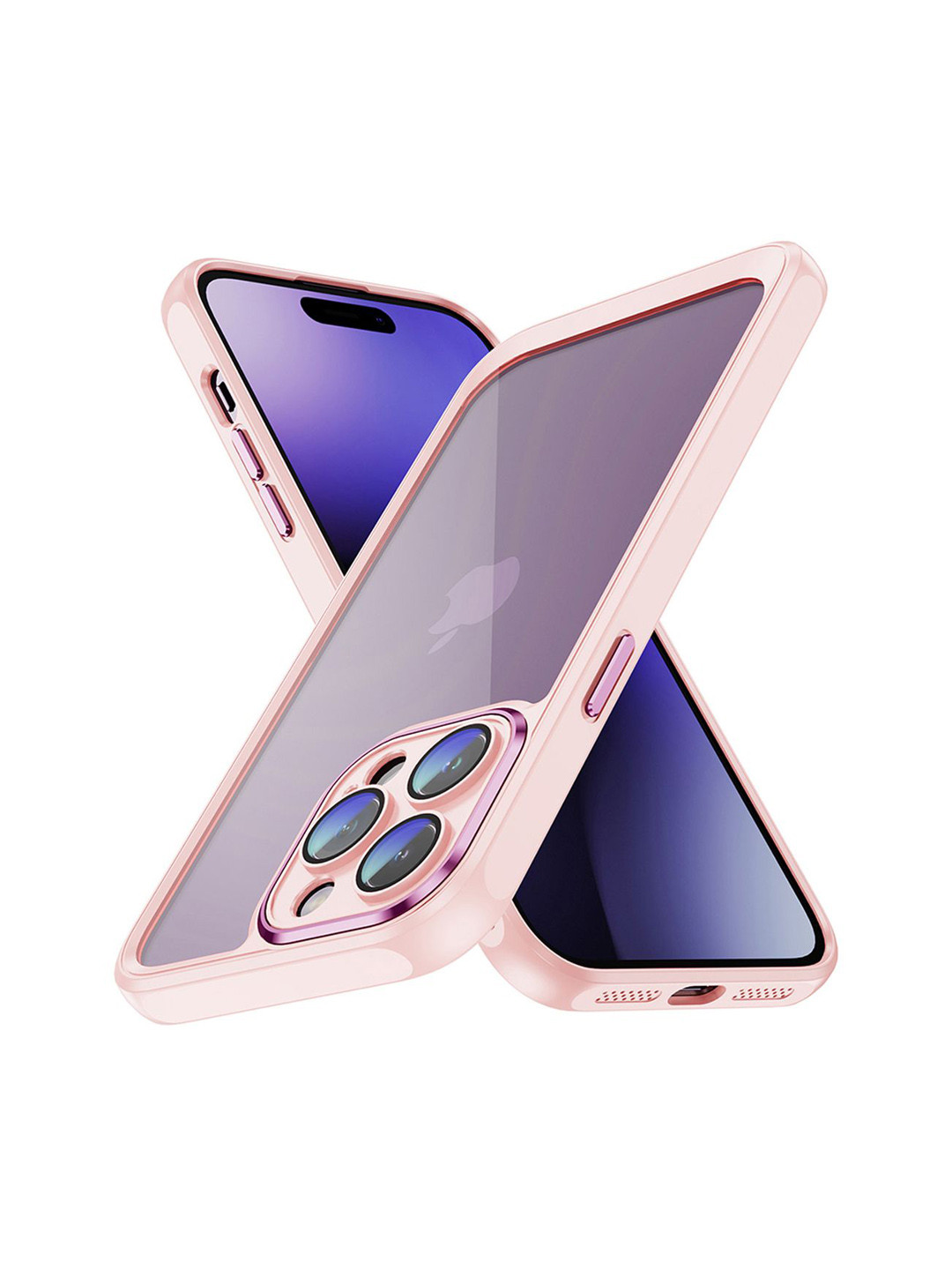 QRIOH iPhone 14 Pro Apricot Hybrid Clear Case