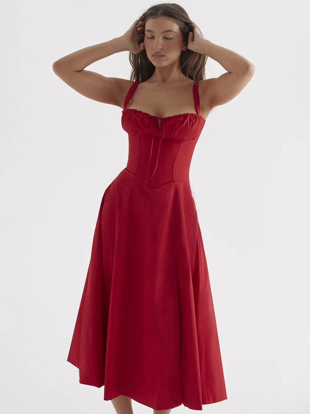 bebe Fit & Flare Midi Dress