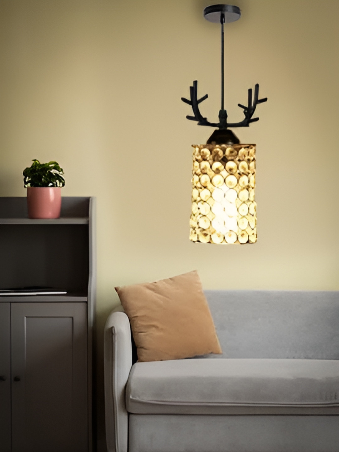 GAUVIK Transparent & Black Ceiling Lamp