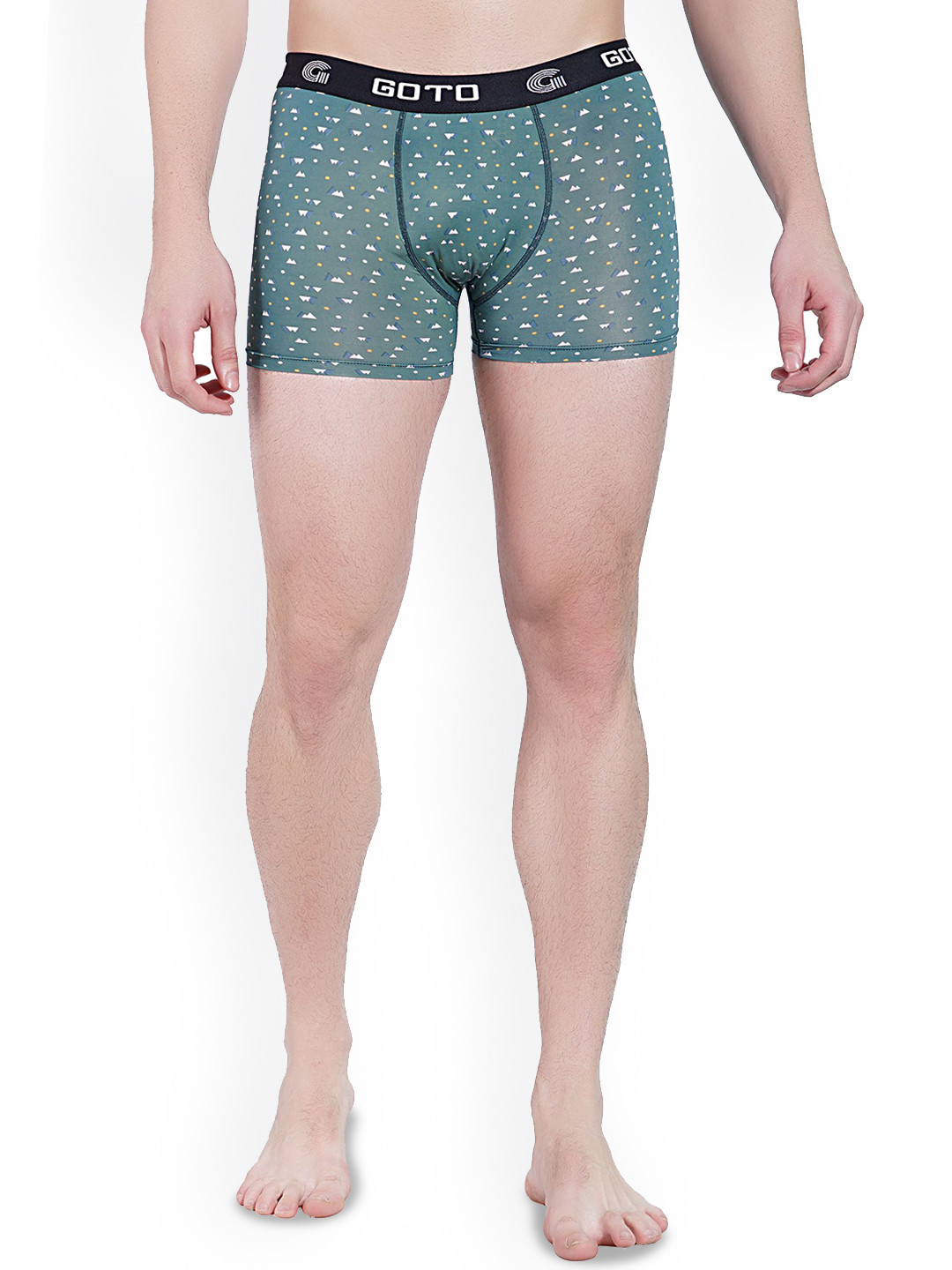 GOTO Printed Short Trunk NYLON LY PRINT OUTER EL TRUNK GREN PRINT-Green