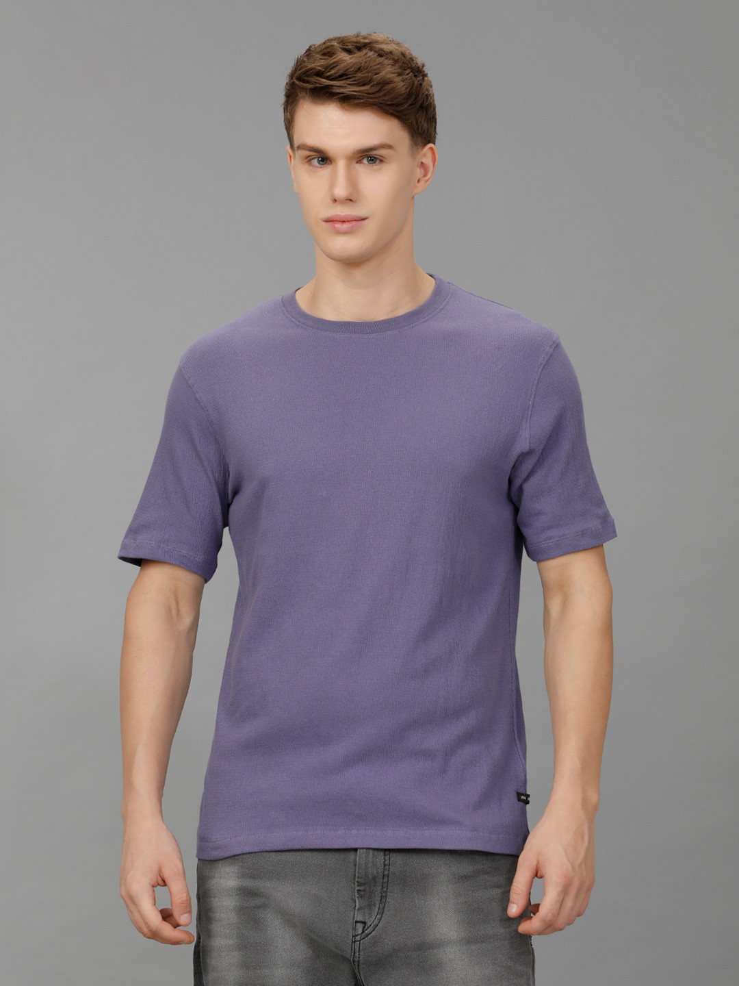 Voi Jeans Round Neck Regular Fit Pure Cotton T-shirt
