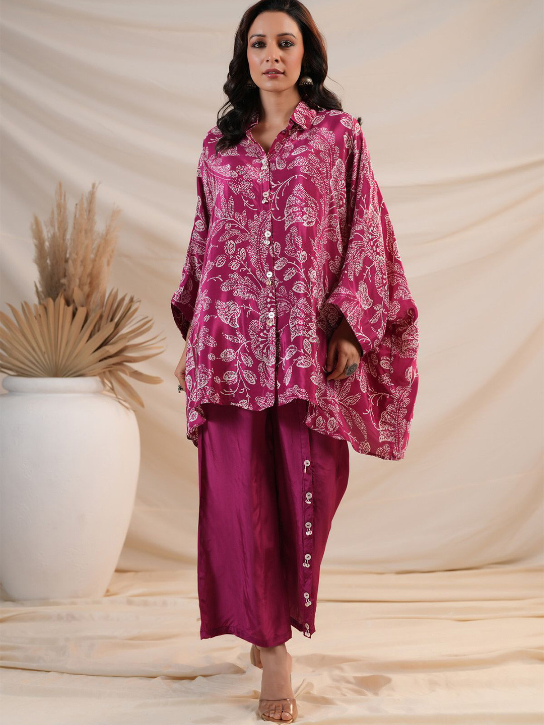 JISORA Printed Russian Silk Co-ord