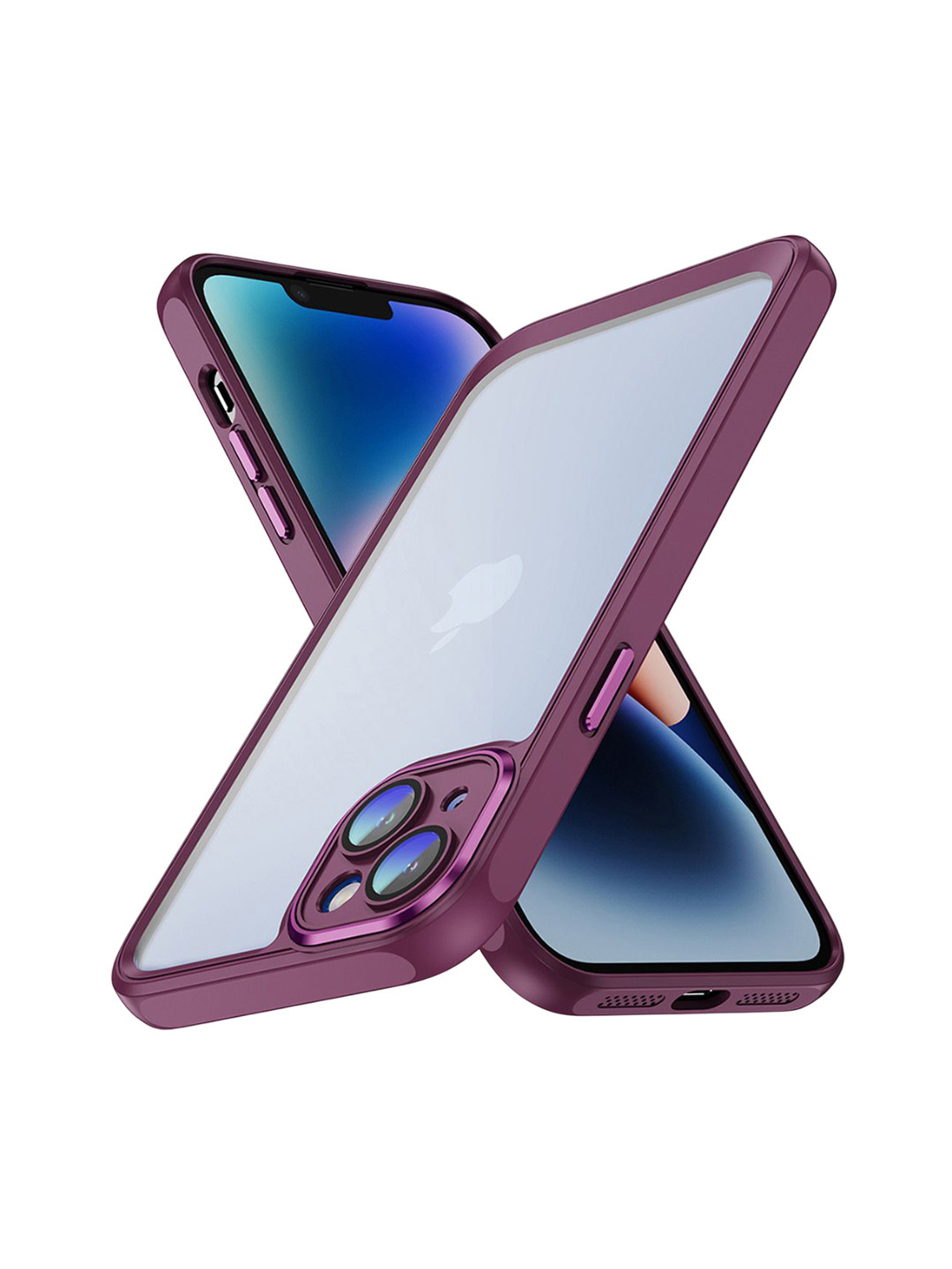 QRIOH iPhone 13 Rose Red Hybrid Clear Case