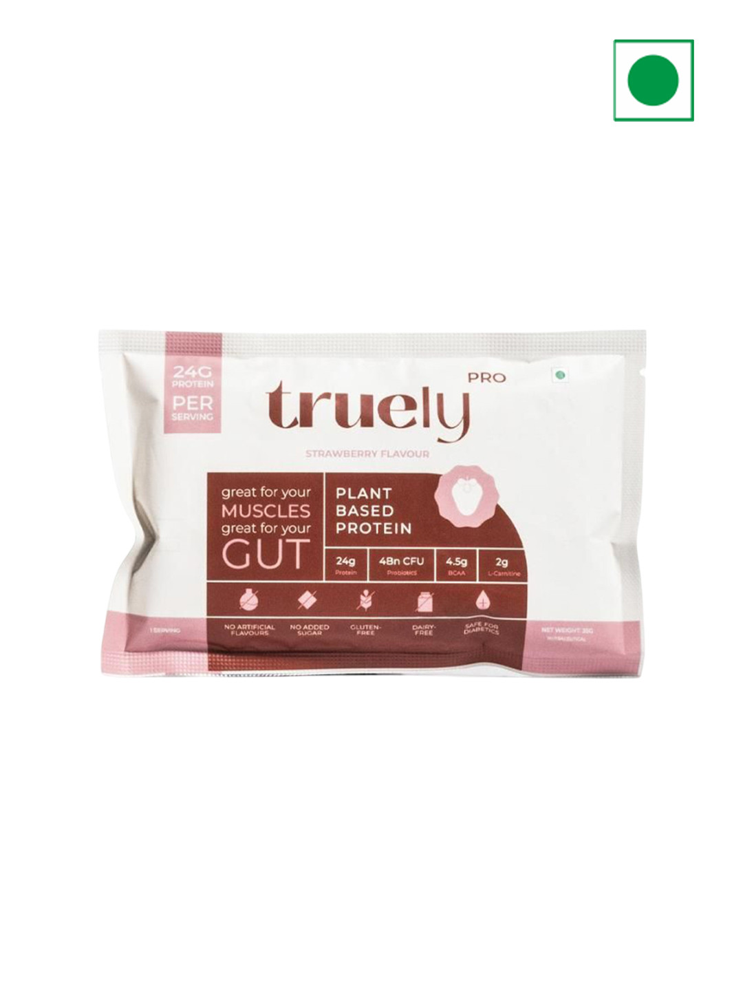 Truely Health Plant Based Protein - 500 g - Strawberry Flavor