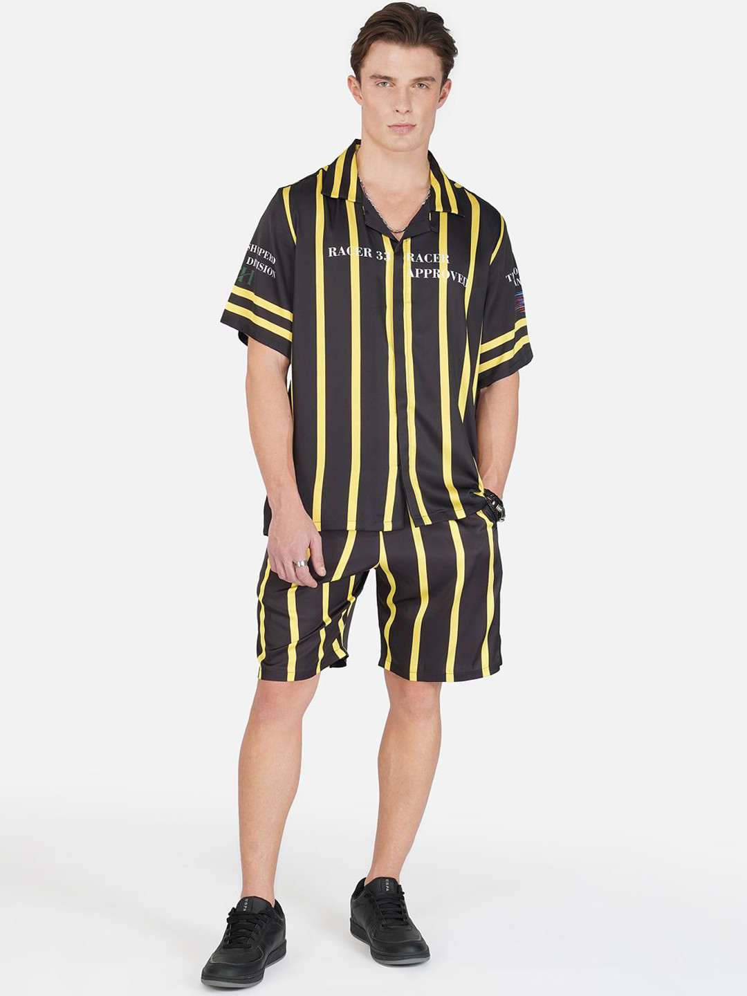 CLUBHAVANA Men Striped High-Rise Running with Technology Shorts
