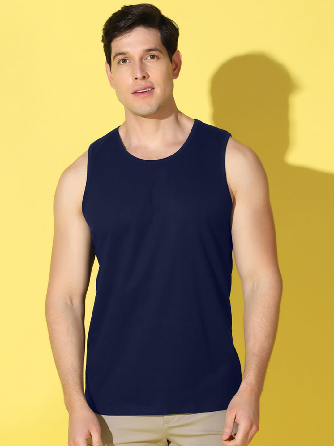 WOOSTRO Gym Innerwear Vest VWS26 PLAIN NAVY